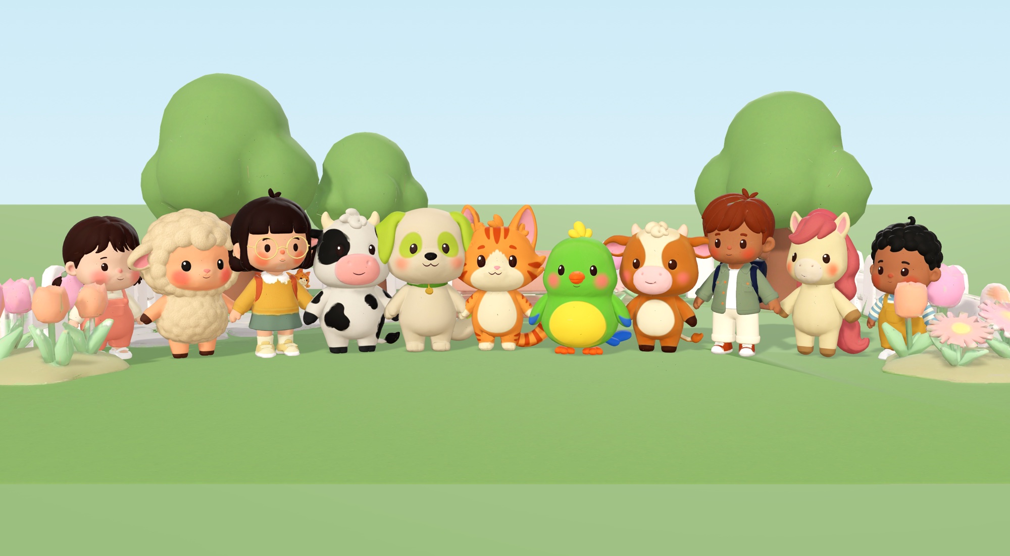 All eleven Tokaboo friends together in the garden park